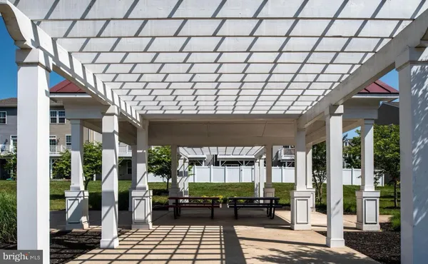 a building outdoor space with a patio