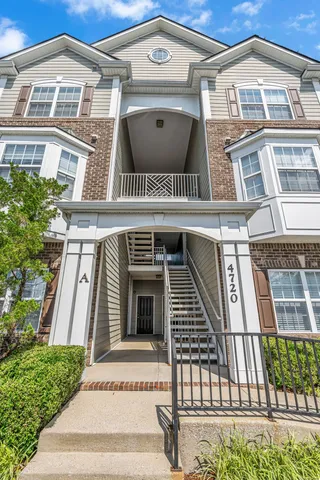 a front view of a building