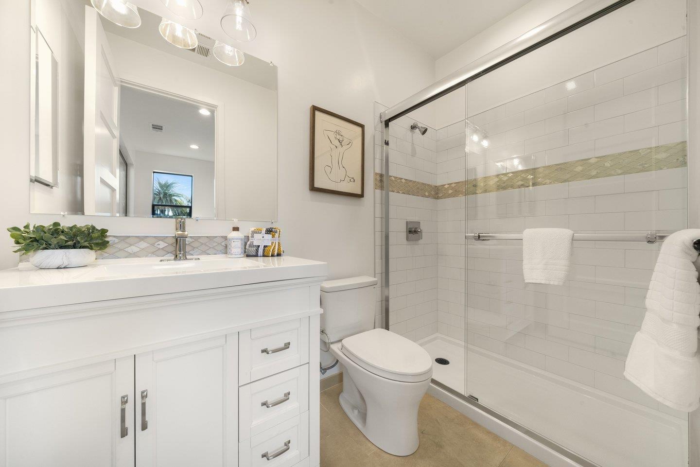 1009 Cascade Drive Sunnyvale, CA 94087 - Photo 39 of 89 a bathroom with a sink a toilet and shower