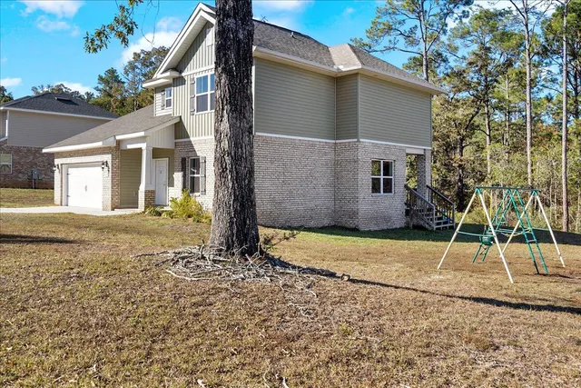 a backyard of a house