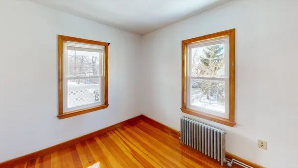 a view of an empty room and window