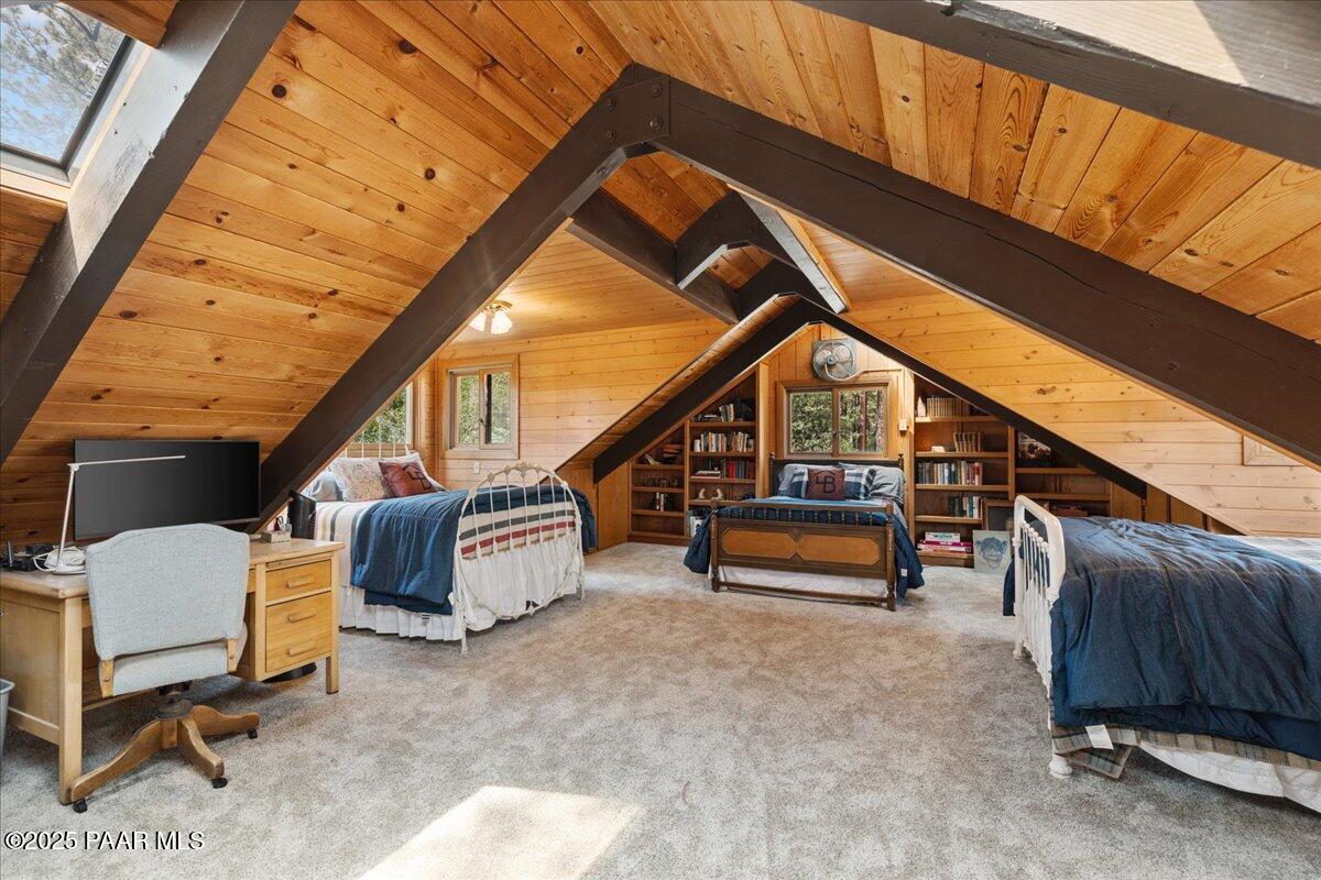 5588 Mountain View Prescott, AZ 86305 - Photo 19 of 45 a backyard of a house with wooden stairs and stairs