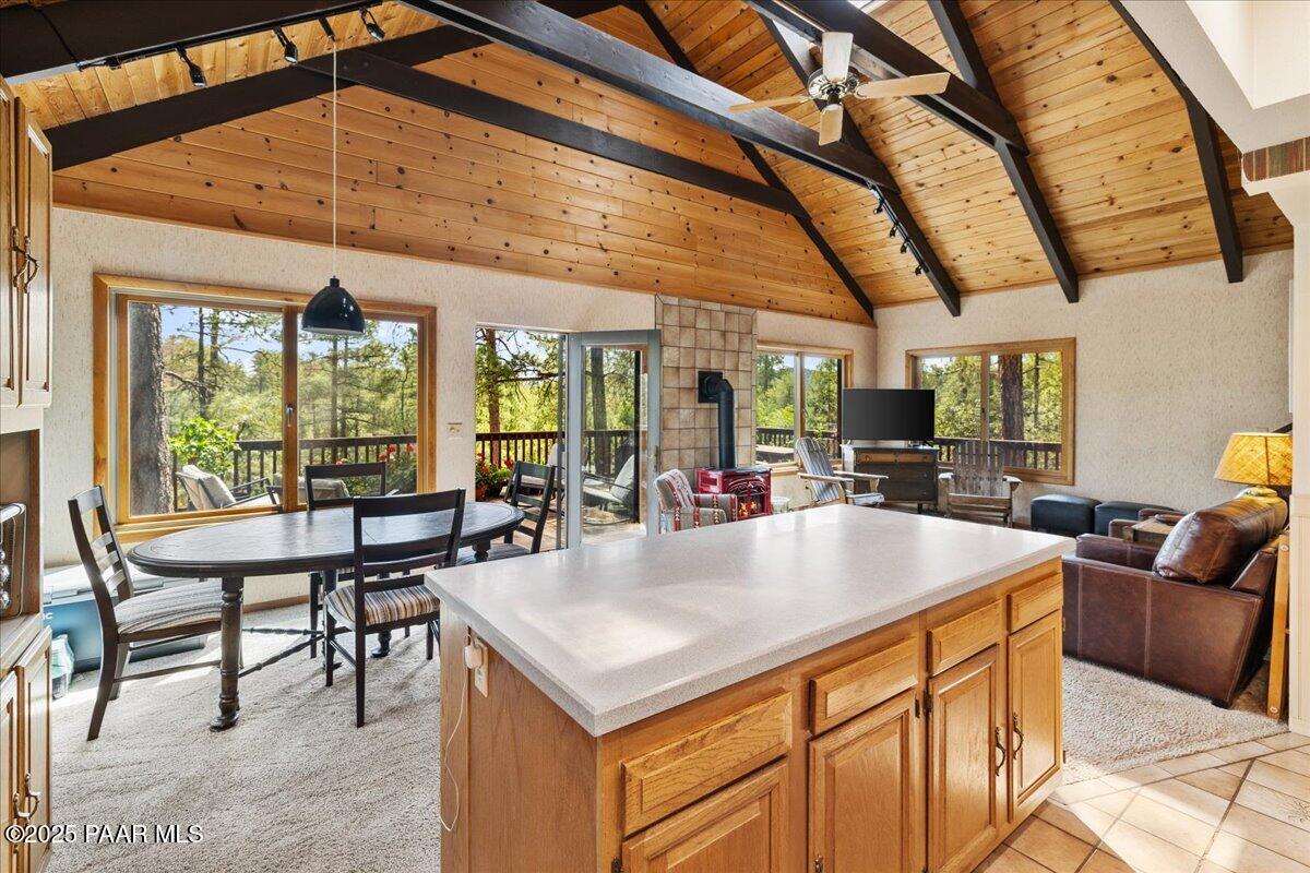 5588 Mountain View Prescott, AZ 86305 - Photo 9 of 45 a view of kitchen island with furniture and window