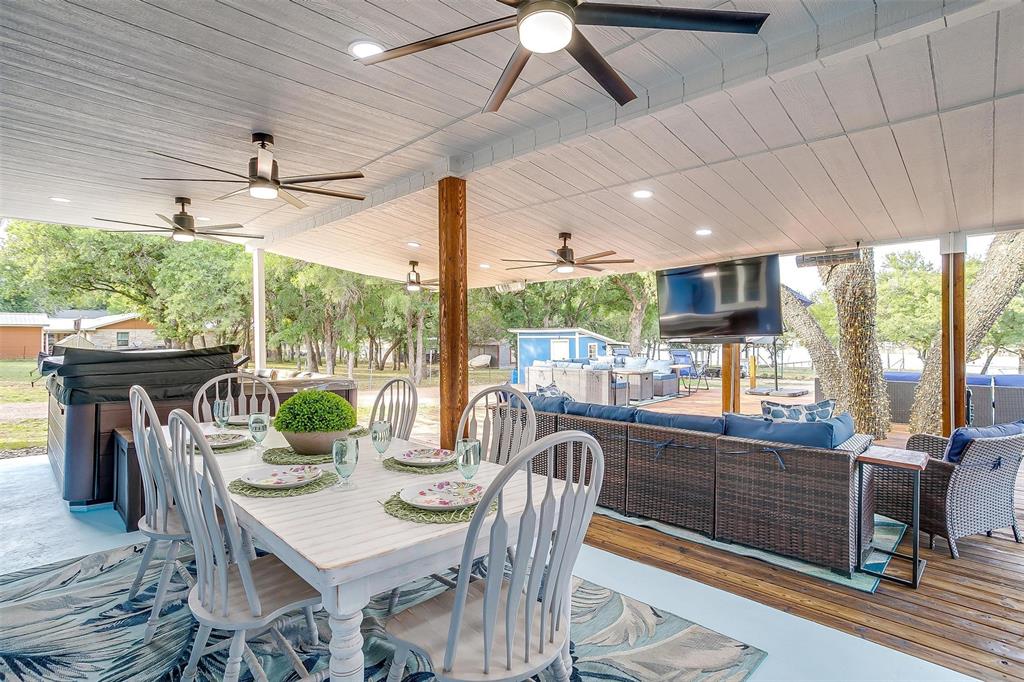 520 Deer Trail Gordon, TX 76453 - Photo 29 of 40 a view of a dining room with furniture window and outside view