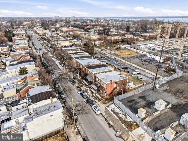 an aerial view of a city