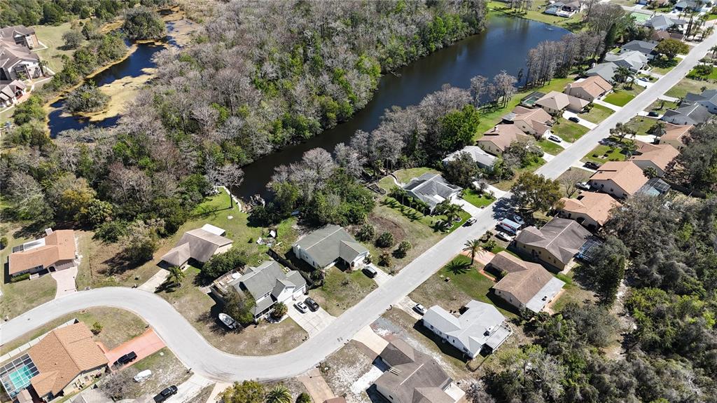 Whitby Road Hudson, FL 34667 - Photo 14 of 28 an aerial view of a house with a yard and lake view