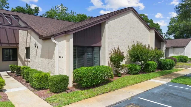 a aerial view of a house with yard and plants