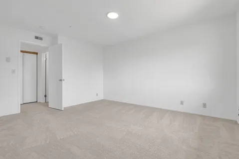 an empty room with an entryway