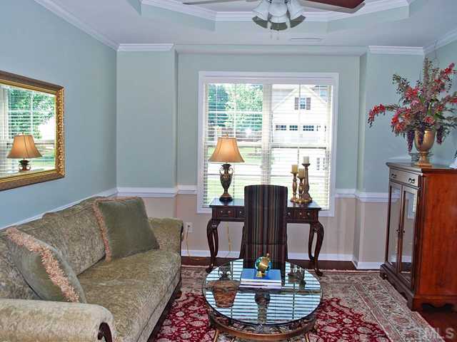 7767 Berry Crest Avenue Raleigh, NC 27617 - Photo 3 of 21 Formal Dining Room w/ Trey Ceiling used as Living Room