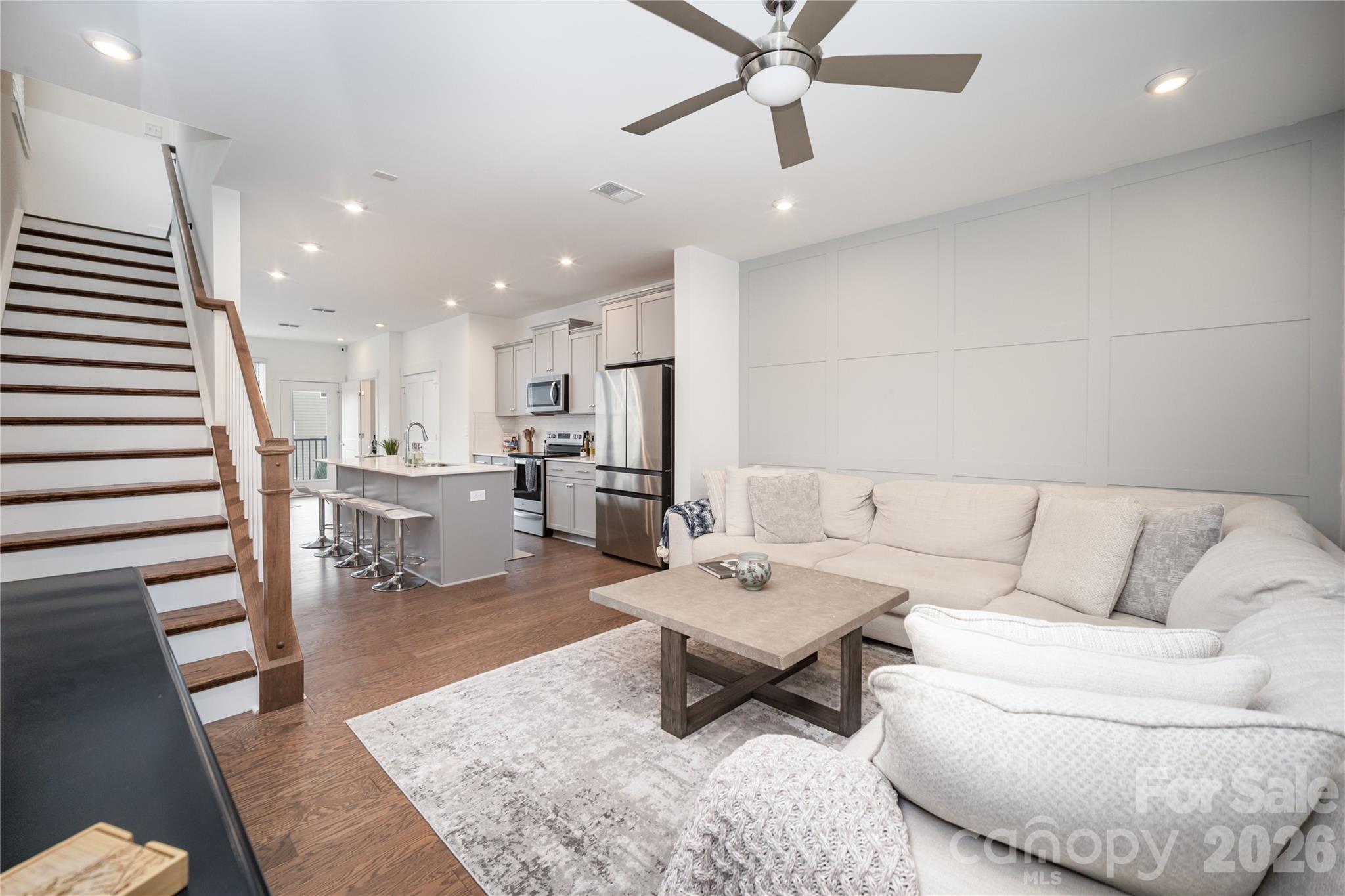 4004 Capital Ridge Charlotte, NC 28205 - Photo 13 of 30 a living room with furniture and a wooden floor
