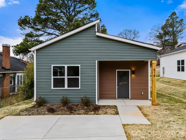 a front view of a house