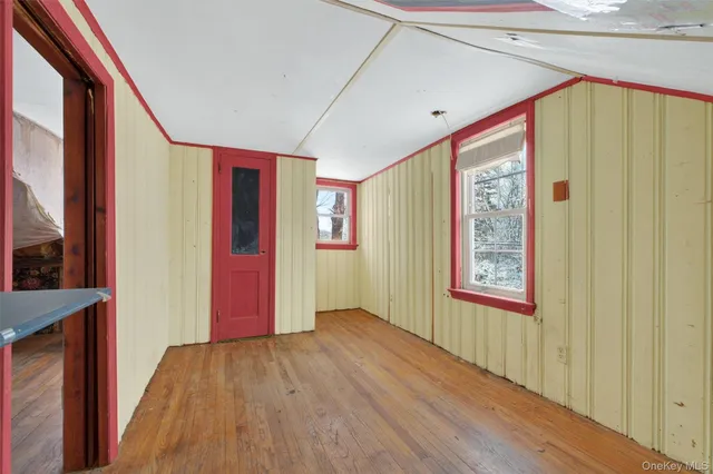 a view of snow on the side of road