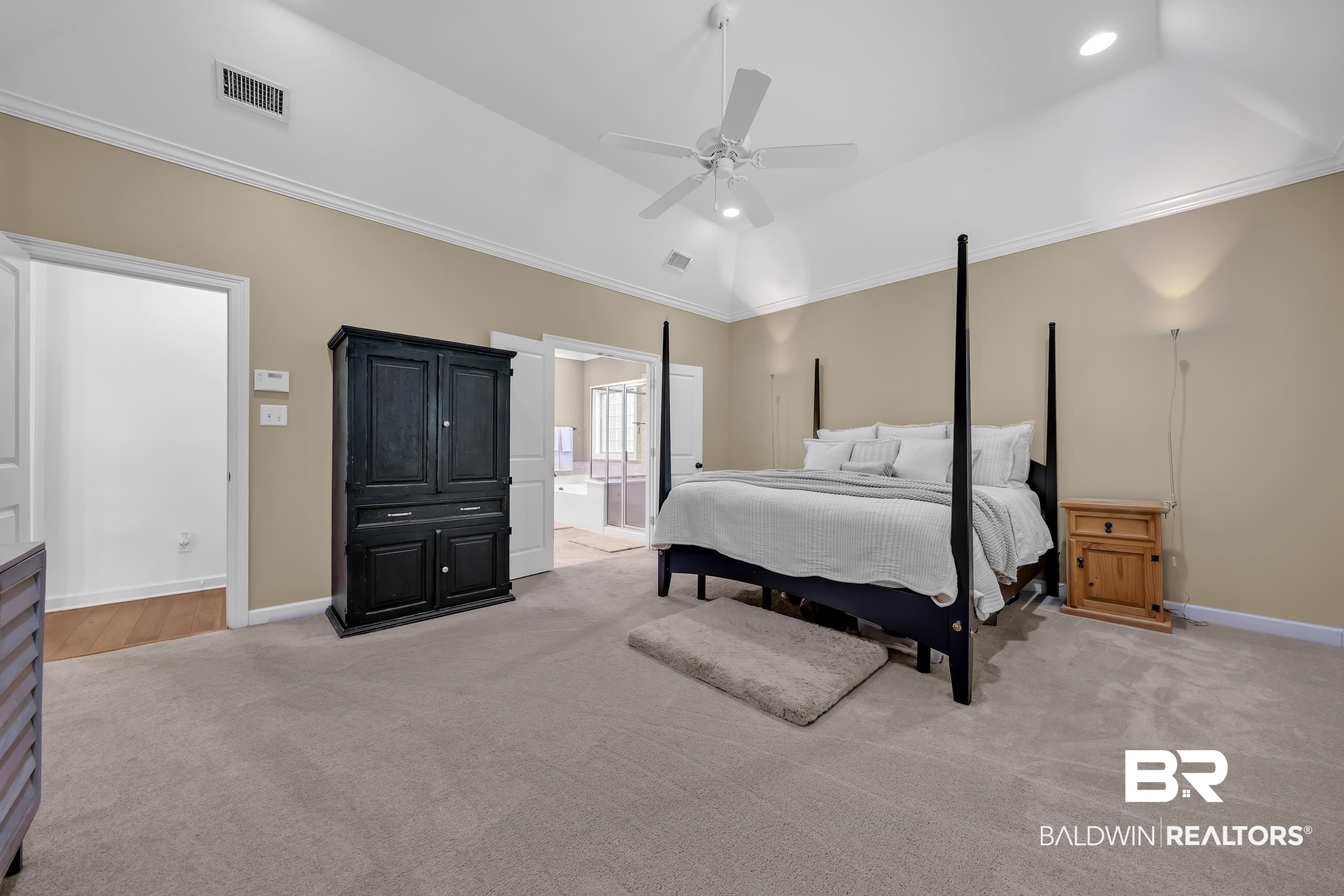 8137 Pine Run Daphne, AL 36527 - Photo 24 of 67 Vaulted ceiling featuring recessed lighting and a ceiling fan