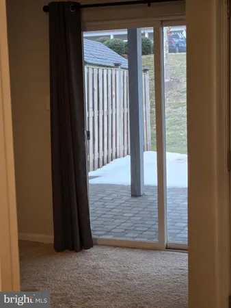 a view of wooden door