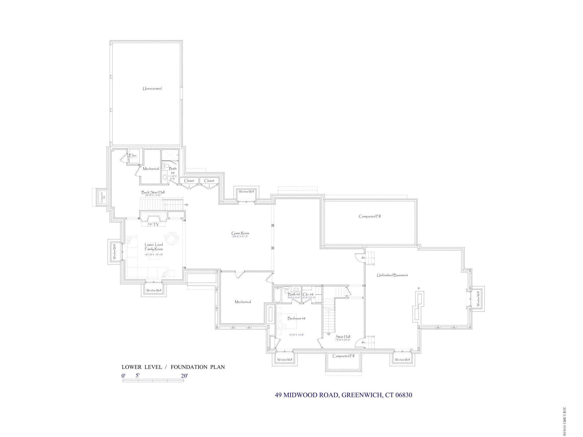 49 Midwood Road Greenwich, CT 06830 - Photo 27 of 31 Lower Level Plan