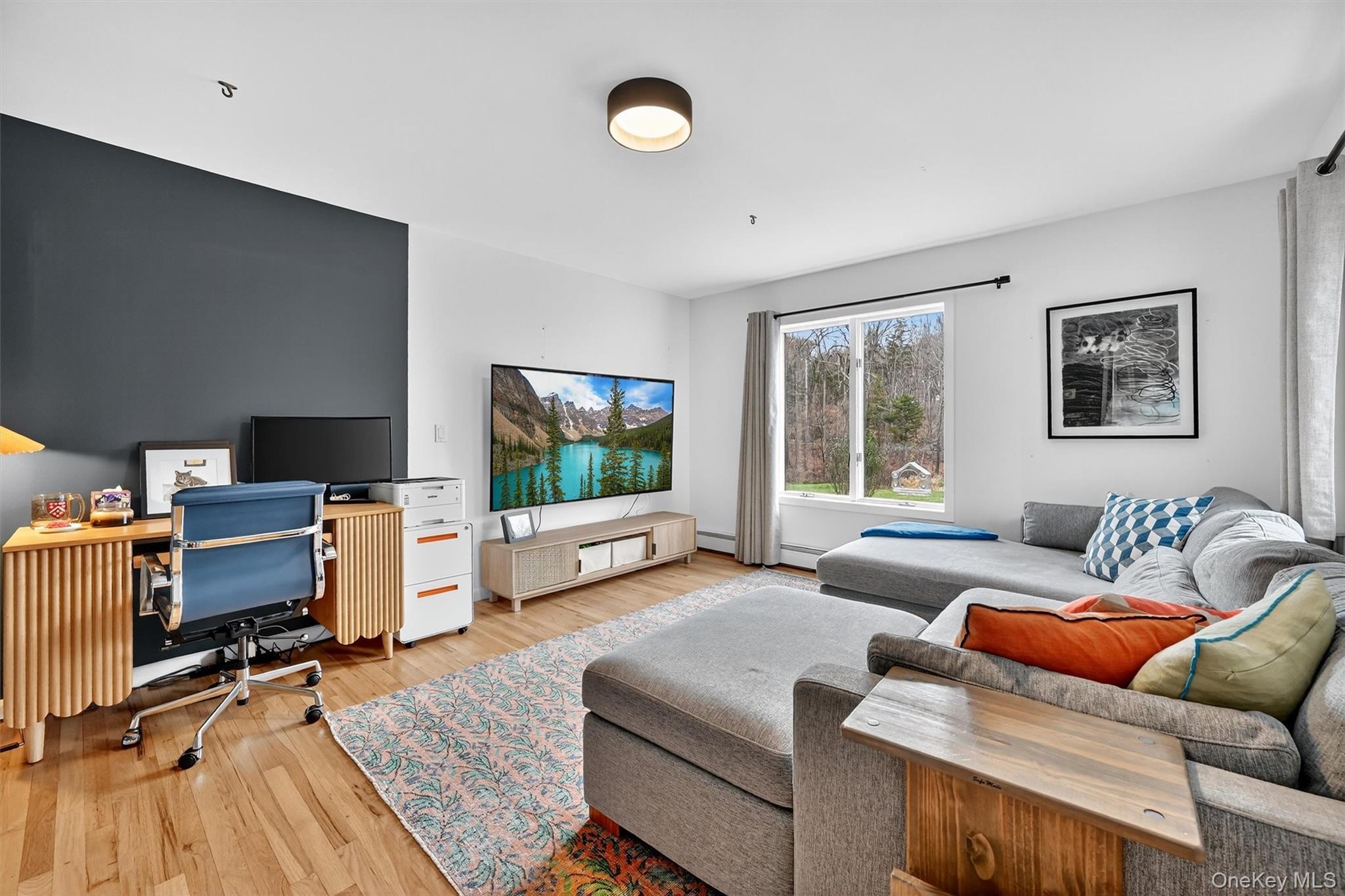 16 Oxford Springs Road Chester, NY 10918 - Photo 18 of 48 a living room with furniture a flat screen tv and a large window