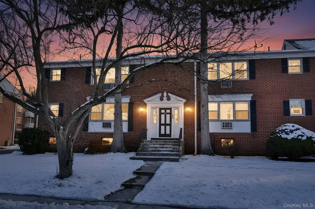 a front view of a house