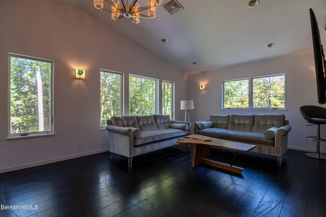 a house with trees in front of it