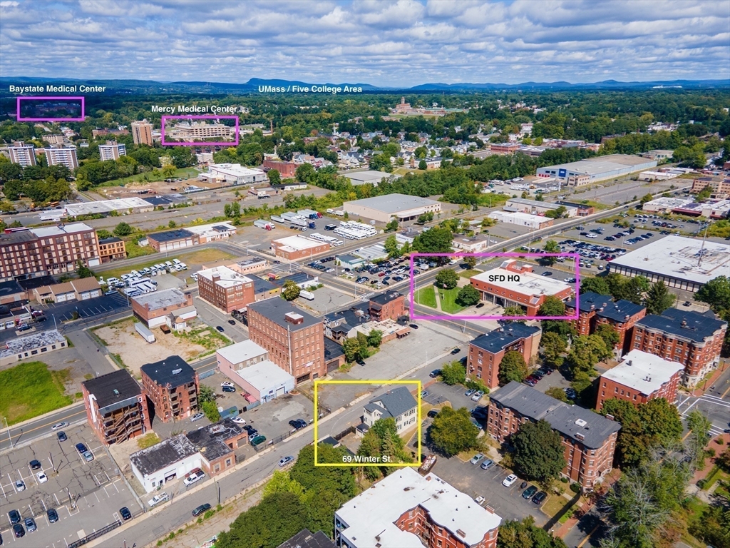 69 Winter Street Springfield, MA 01105 - Photo 6 of 36 an aerial view of a city