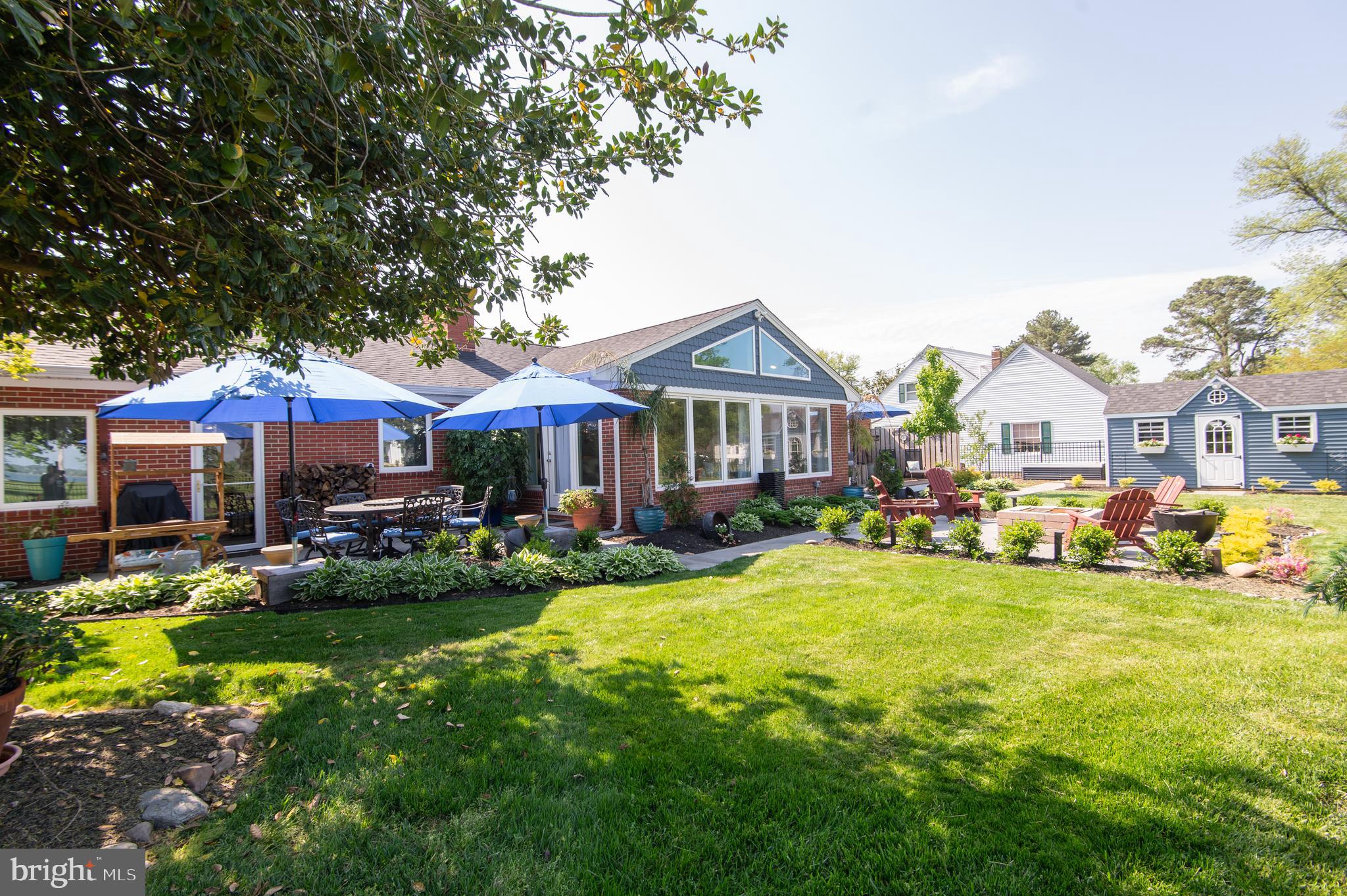 9 Hatsawap Road Cambridge, MD 21613 - Photo 70 of 78 Rear Yard with Fire Pit