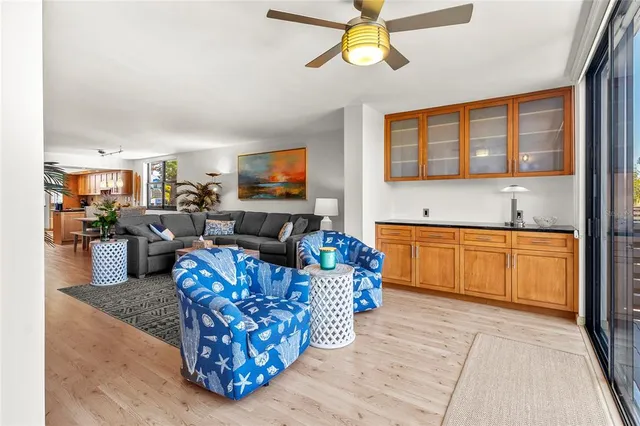 a view of a lake with a house in the background