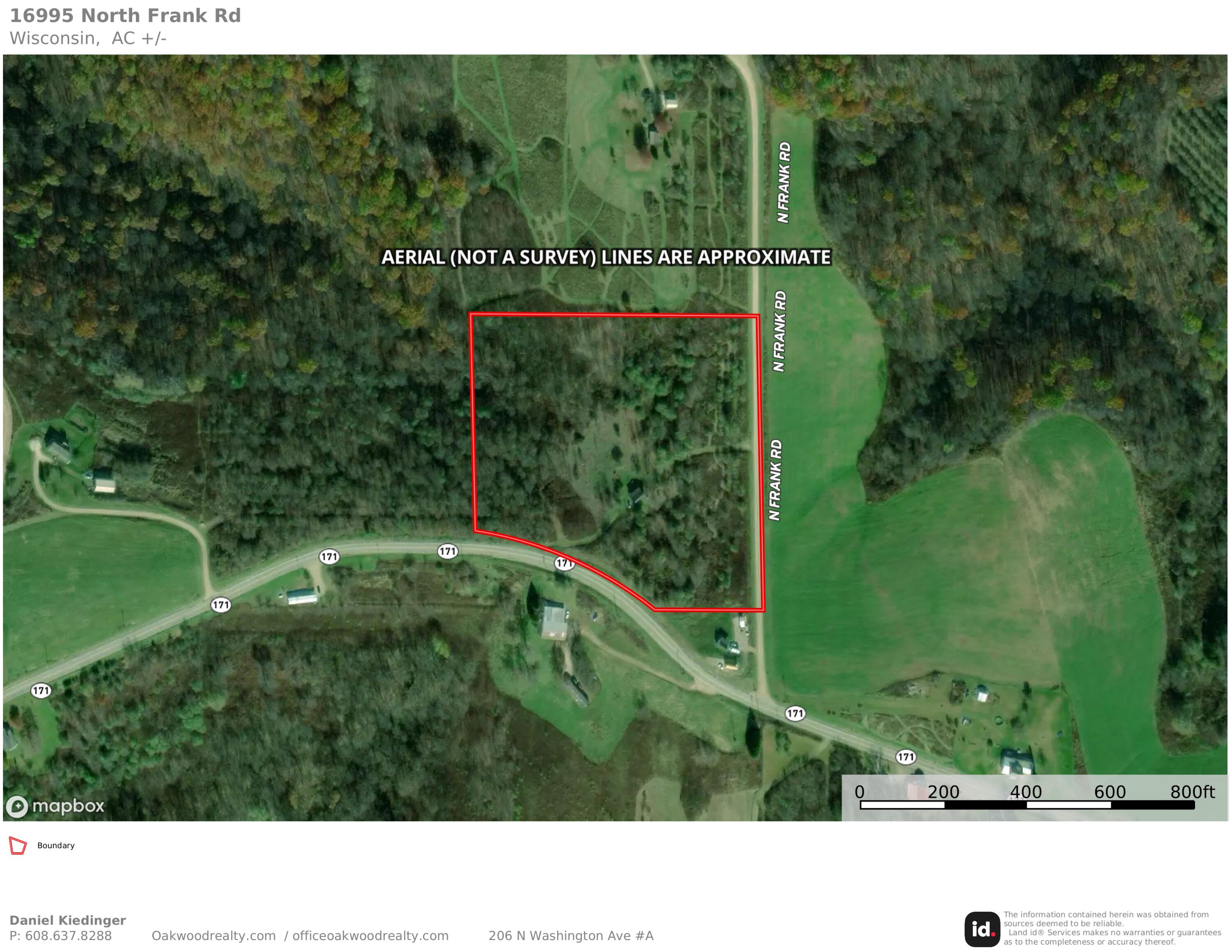 16955 North Frank Road Clayton, WI 54631 - Photo 37 of 37 Aerial (Not a Survey) Lines Are Approxim