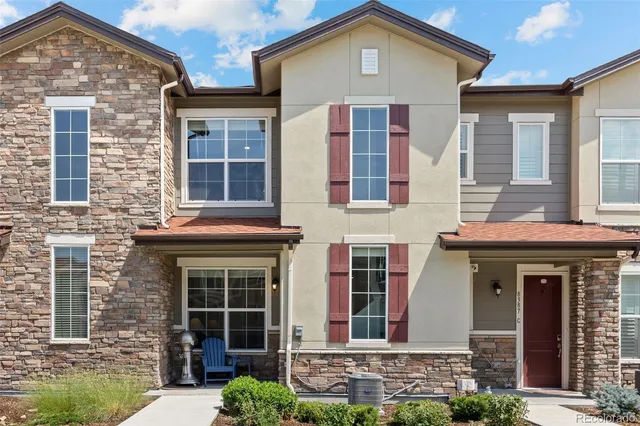 front view of a brick house