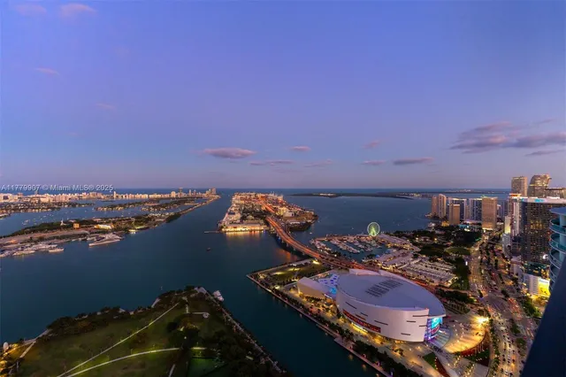 an aerial view of a city