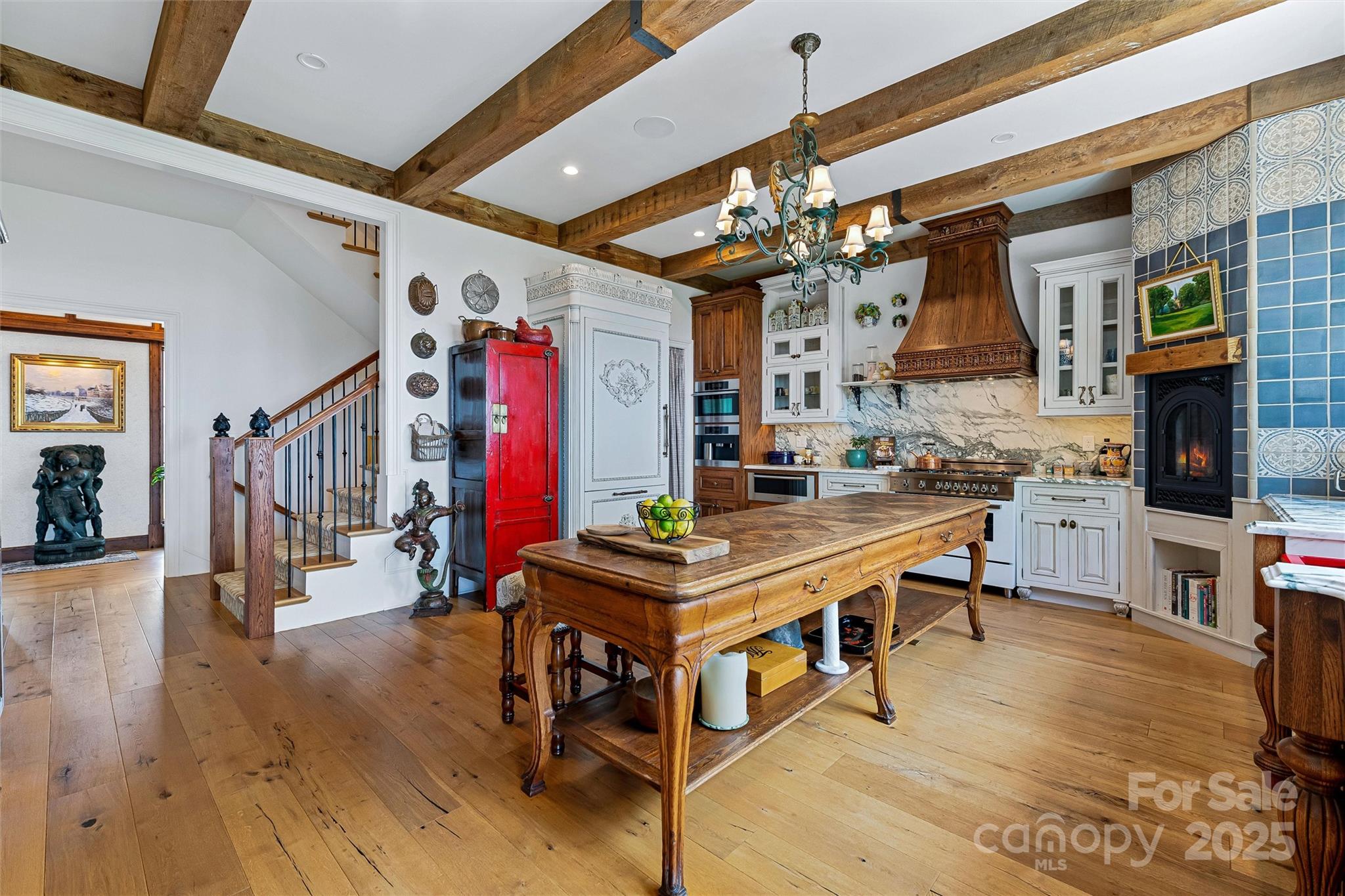 278 North Snow Ridge Drive Fairview, NC 28730 - Photo 18 of 48 a living room with stainless steel appliances kitchen island granite countertop furniture and a kitchen view