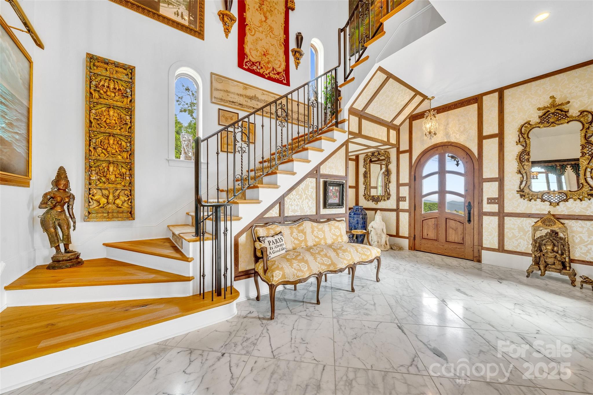 278 North Snow Ridge Drive Fairview, NC 28730 - Photo 6 of 48 a view of living room with furniture and floor to ceiling window