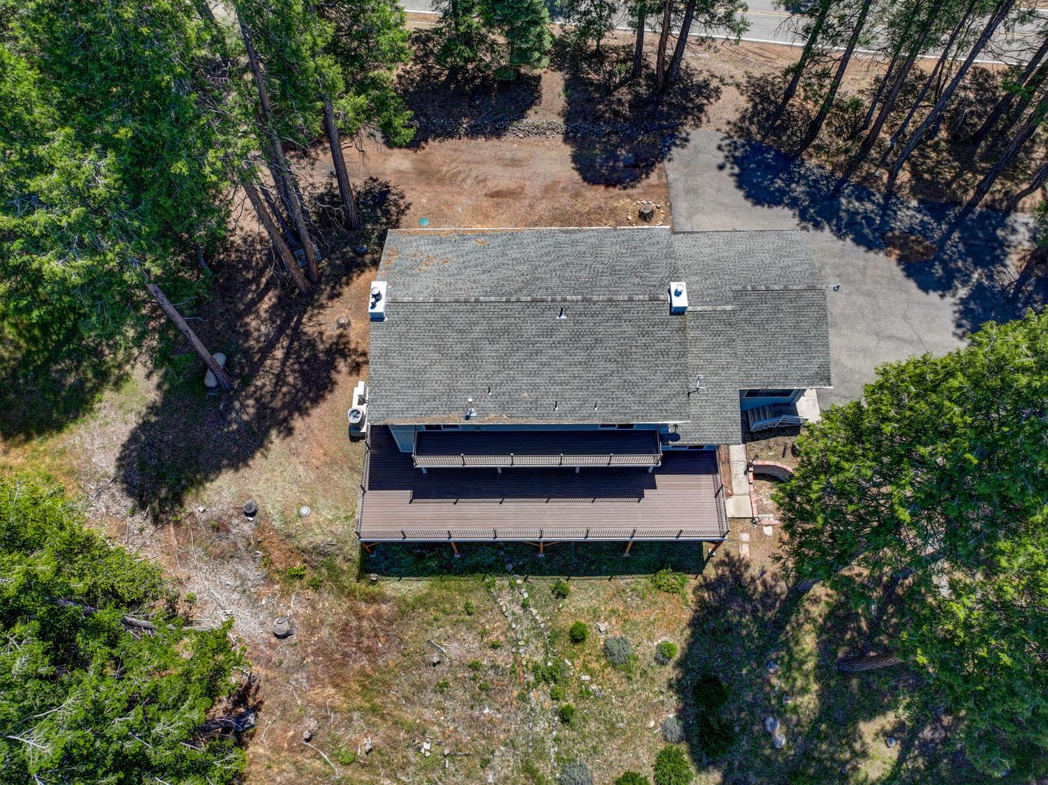 24835 Shake Ridge Road Volcano, CA 95689 - Photo 58 of 79 an aerial view of a house with a yard