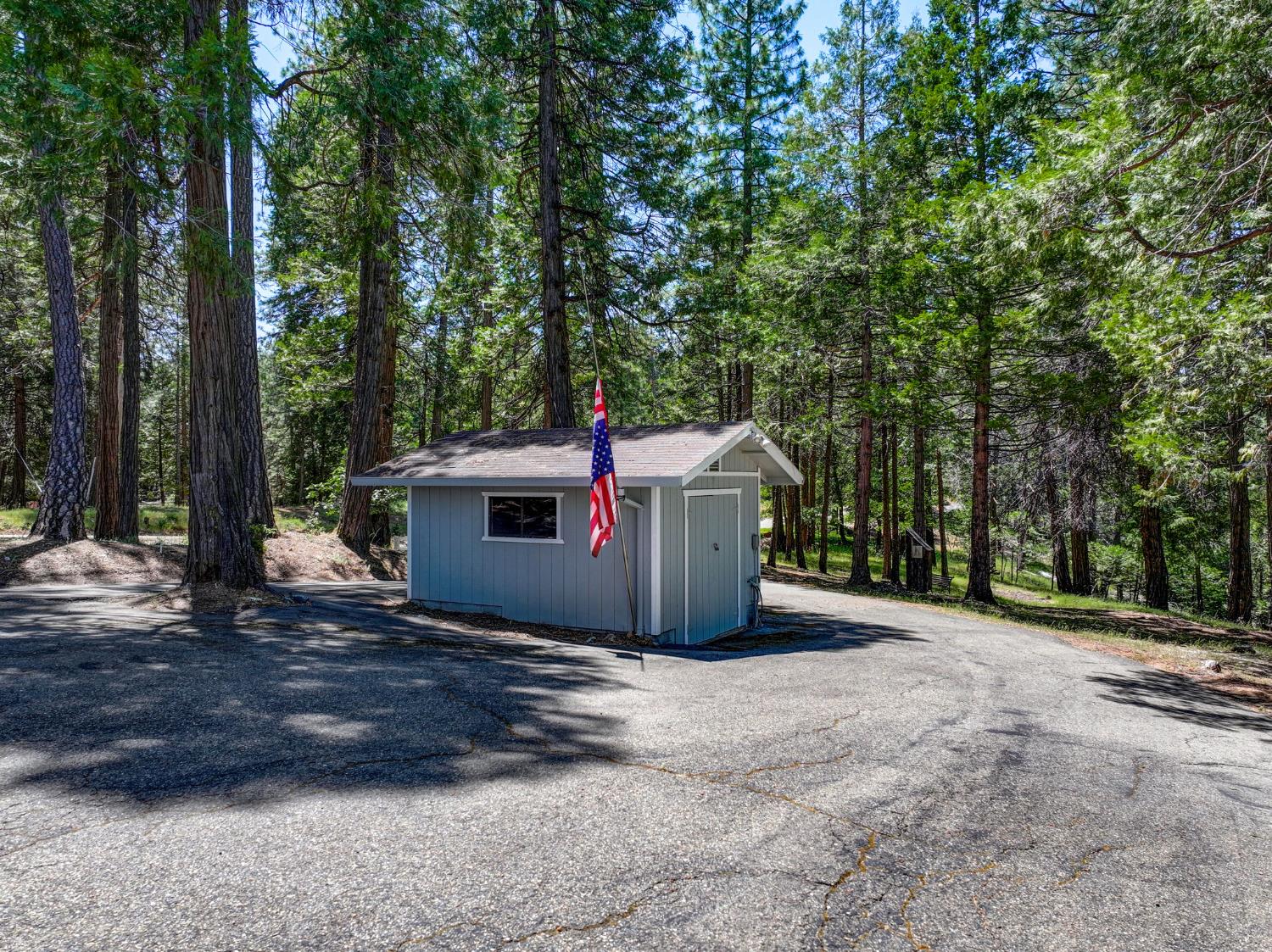 24835 Shake Ridge Road Volcano, CA 95689 - Photo 63 of 79 a view of a barn with large trees