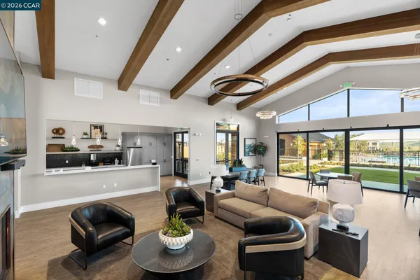 a view of a lake with houses