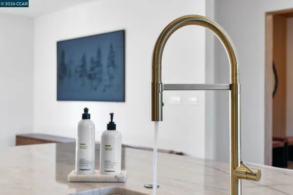 a kitchen with counter top space