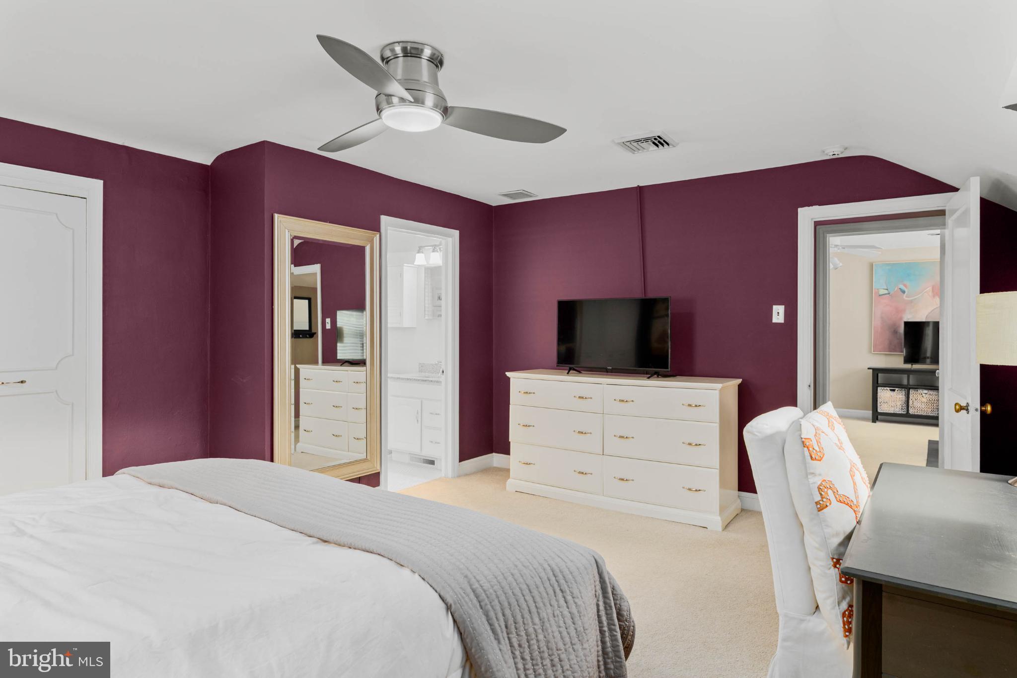 407 Fairview Road Penn Valley, PA 19072 - Photo 44 of 59 Chic BR 4 with bold accent wall and en suite bath.