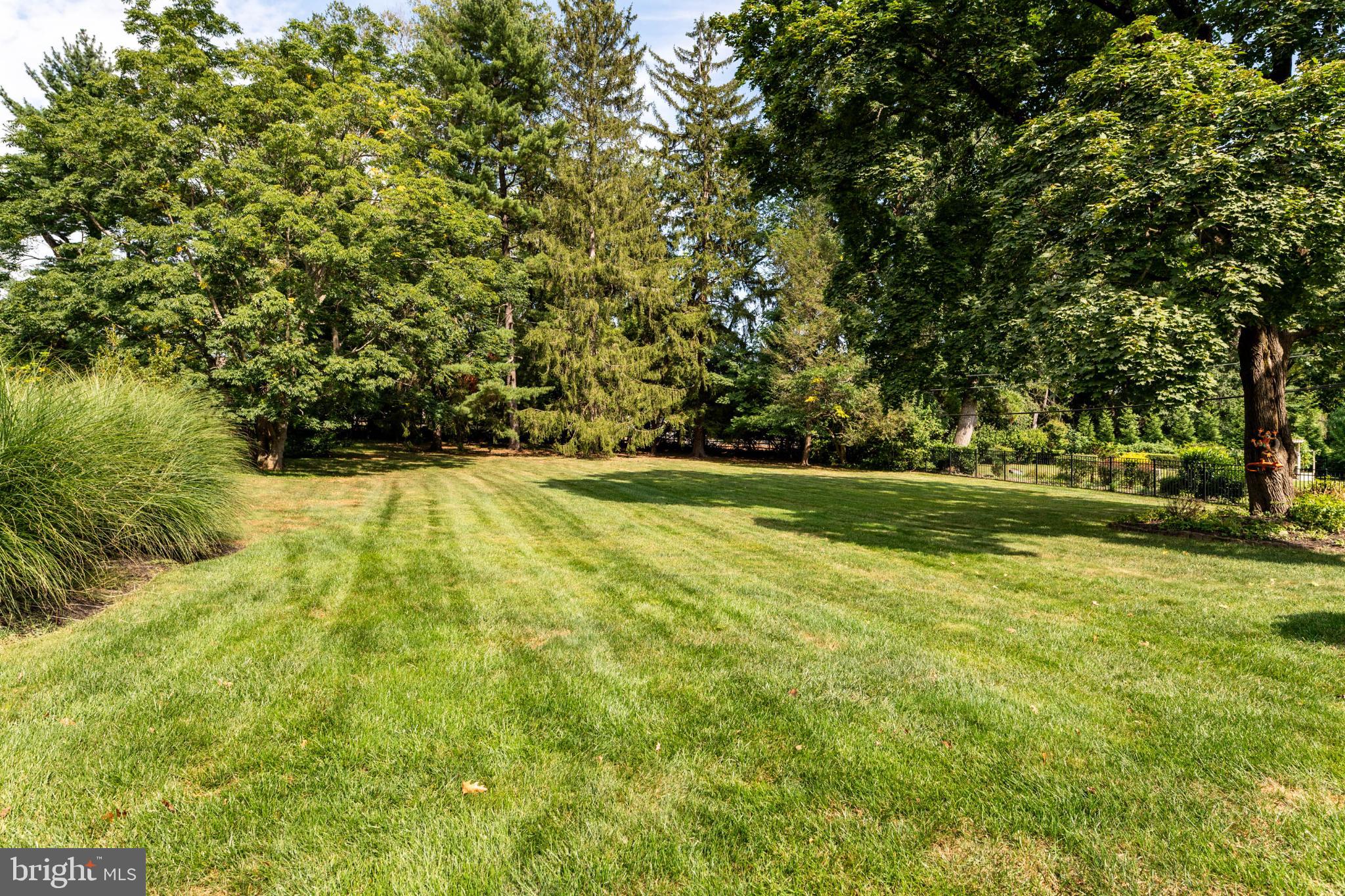 407 Fairview Road Penn Valley, PA 19072 - Photo 51 of 59 Expansive flat, green back yard under a clear sky.