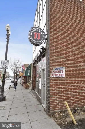 a car parked in front of a building