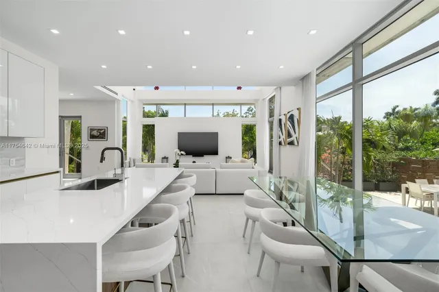 a bed room with a bed and a painting