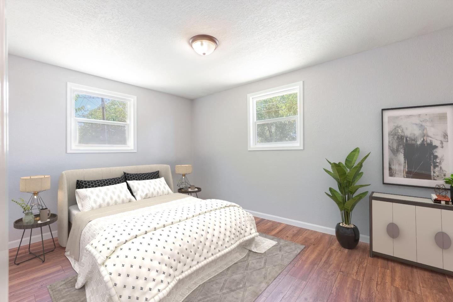 3490 Royal Road Concord, CA 94519 - Photo 12 of 17 a bedroom with a bed and wooden floor