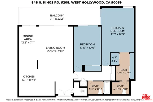 $799,000 | 848 North Kings Road, Unit 208, West Hollywood, CA 90069