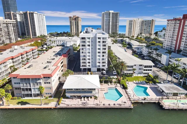 an aerial view of a city