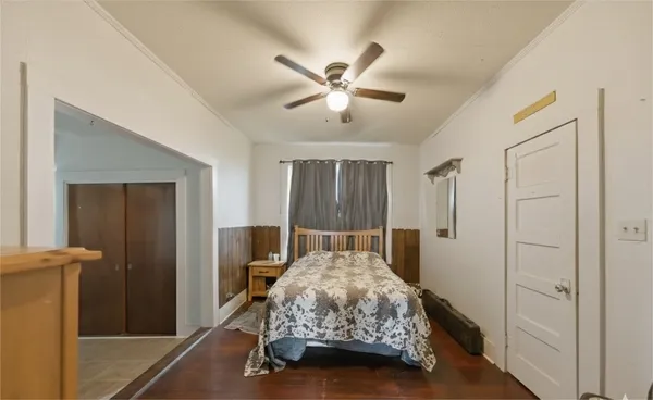 a view of a living room with clothes