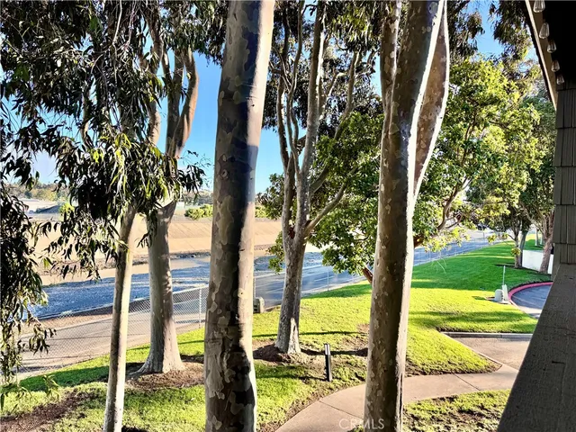 a view of a balcony with lake view
