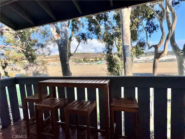 a view of backyard with large trees