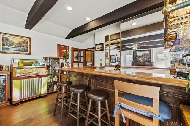 a view of a bathroom with a tub and shower