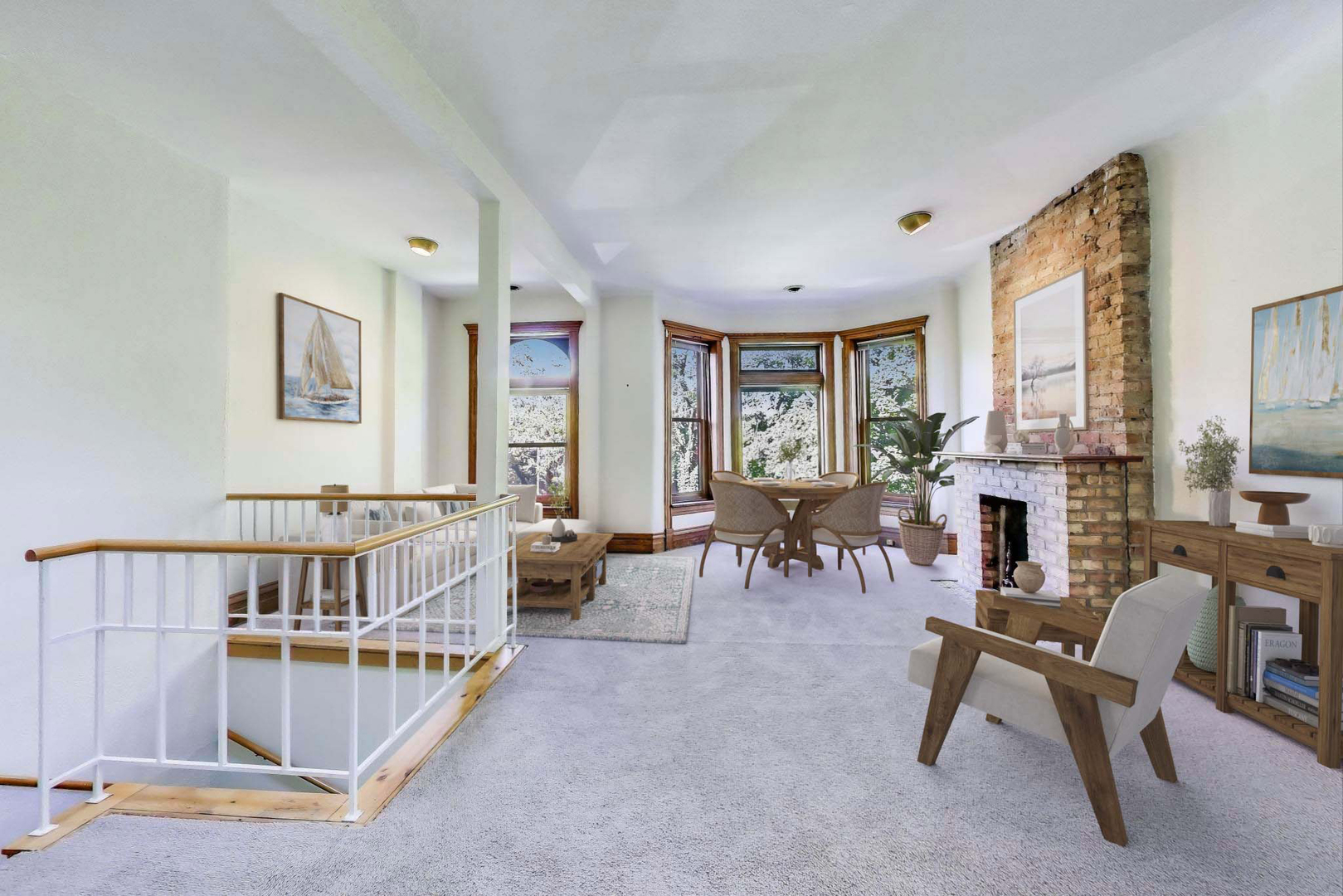 907-909 West Webster Avenue Chicago, IL 60614 - Photo 41 of 71 a bedroom with furniture and a fireplace