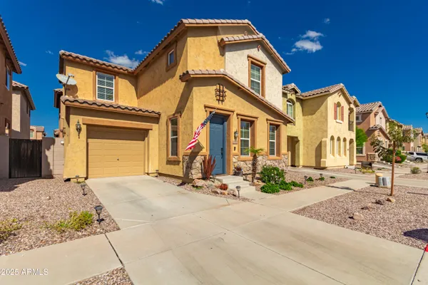 a front view of a house
