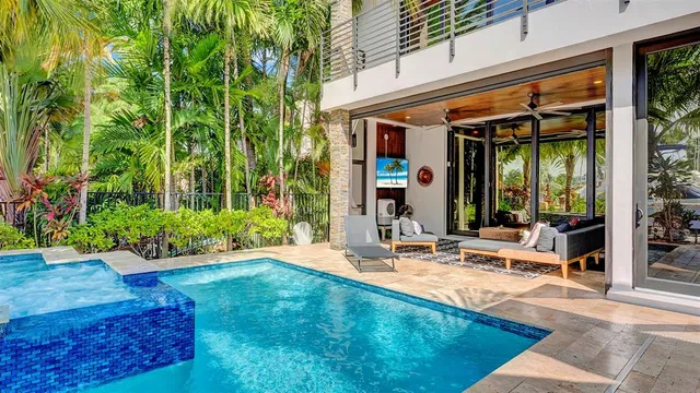 a kitchen with counter top space and stainless steel appliances