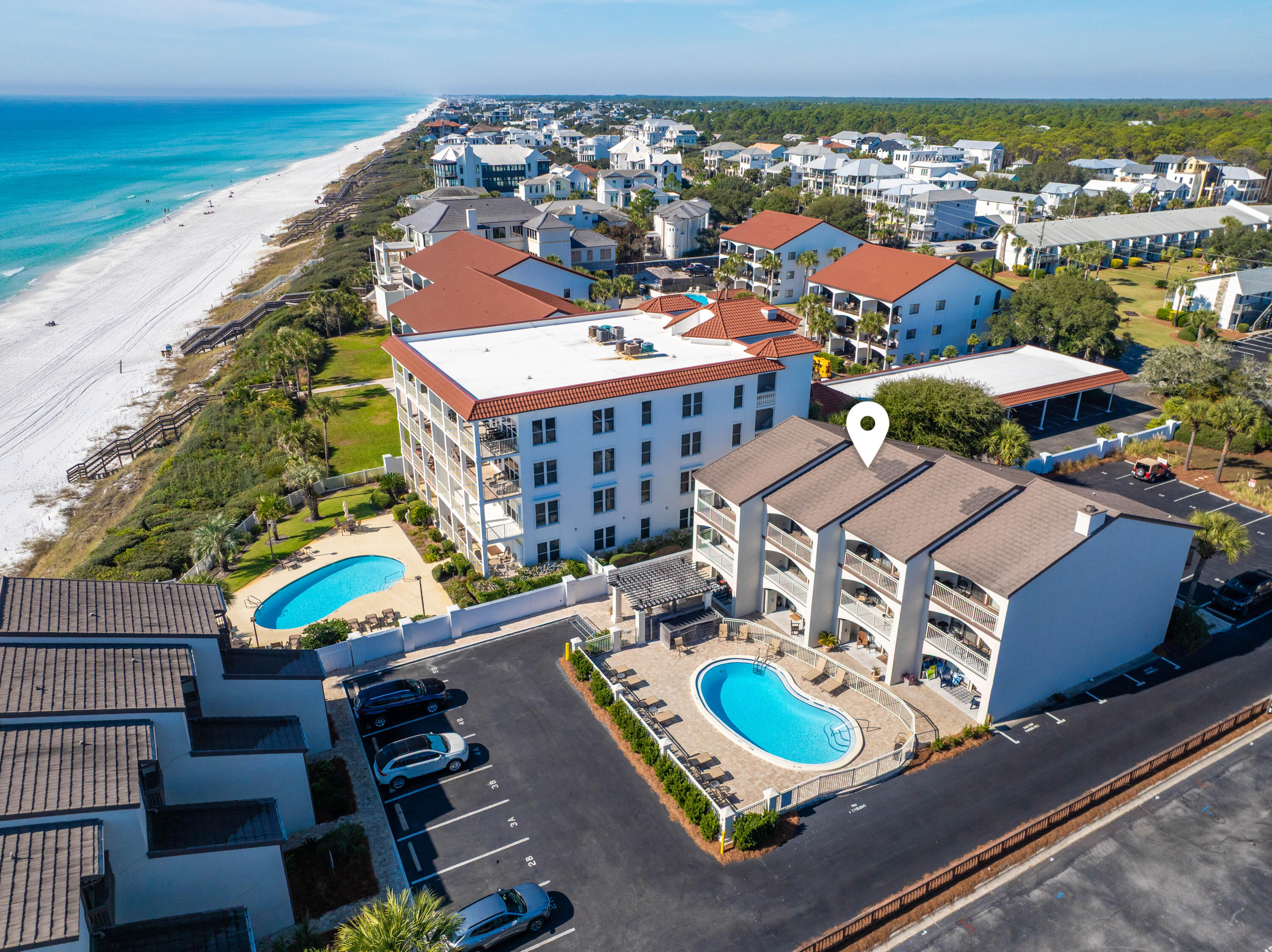3654 East County Highway 30A, Unit 8B Santa Rosa Beach, FL 32459 - Photo 2 of 42 an aerial view of a houses with outdoor space