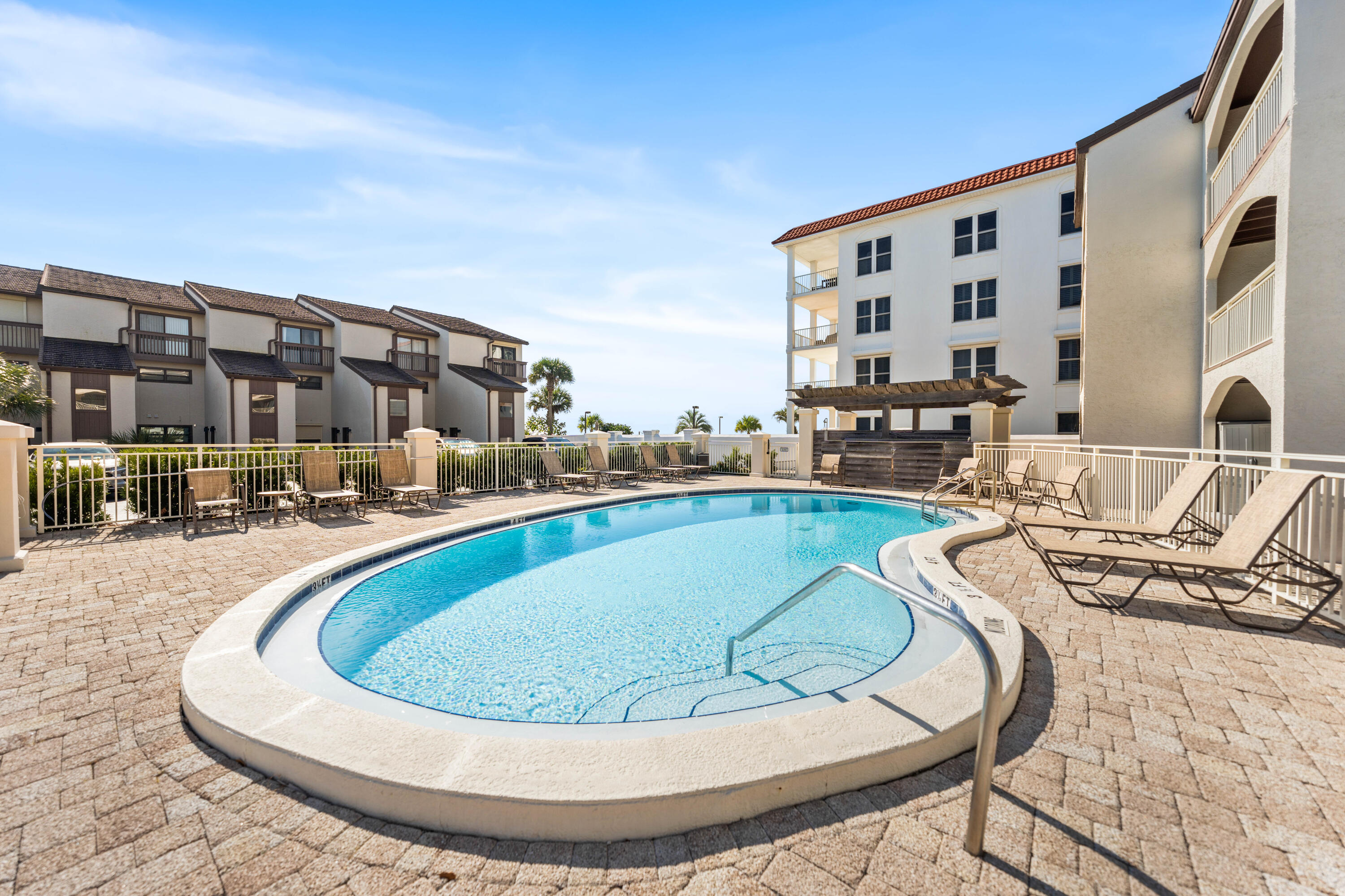 3654 East County Highway 30A, Unit 8B Santa Rosa Beach, FL 32459 - Photo 38 of 42 a view of a swimming pool with outdoor seating